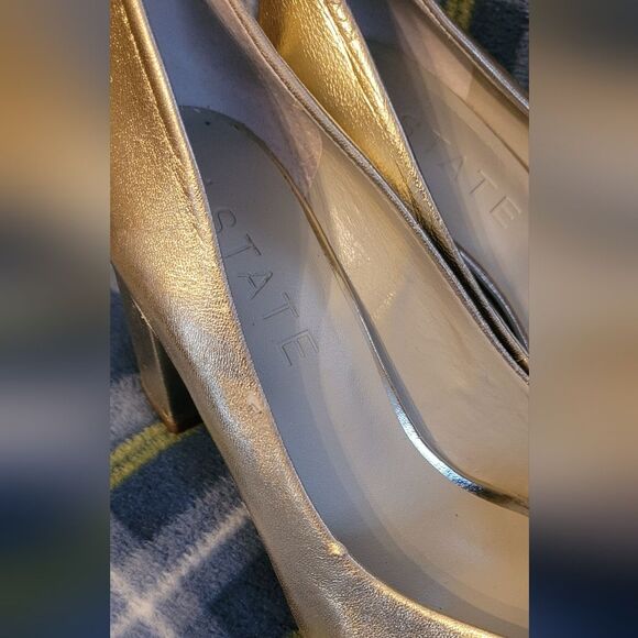 1. STATE size 8 womens silver metallic soft chunky heel - Picture 4 of 7